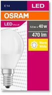 OSRAM - LED izzó, E14, kisgömb, P45, 5,7W, 470lm, 2700K (MF), "Value"