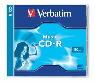 VERBATIM - CD-R lemez, 700MB, 80min, 16x, 1 db, normál tok, "Live it!" - 43365