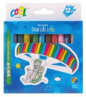 Zsírkréta, kerek, COOL BY VICTORIA, 12 különböző szín, (12 db)