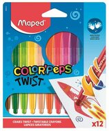Zsírkréta, kitekerhető, MAPED "Color'Peps", 12 különböző szín, (12 db)