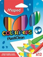 Zsírkréta, MAPED "Color'Peps" PlastiClean, 12 különböző szín, (12 db)