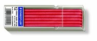 Jelölőkréta hegy, mindenre író, lemosható (omnichrom), STAEDTLER "Lumocolor 218", piros, (12 szál)