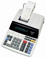 Számológép, szalagos, 12 számjegy, 2 színű nyomtató, SHARP "EL-2607LG"