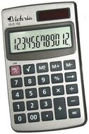 Zsebszámológép, 12 számjegy, fém ház, VICTORIA OFFICE, "GVZ-152"