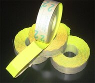 Árazógépszalag, 19x16 mm, METO, citrom, (5 tek)