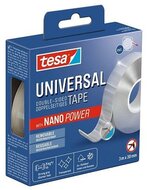 Ragasztószalag, kétoldalas, visszaszedhető, átlátszó, 30 mm x 3 m, TESA "Universal Nanotape", (3 méter)
