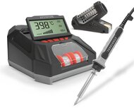 Fahrenheit digitális forrasztópáka állomás, LCD kijelzővel, pákaheggyel, ónnal és szivaccsal(28006), 230V