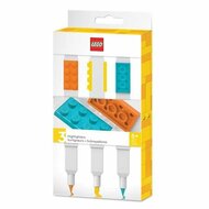 Szövegkiemelő készlet, kétvégű, LEGO, 3 különböző szín, (3 db)