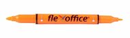 Szövegkiemelő, 1,0/4,0 mm, kétvégű, FLEXOFFICE "HL01", narancs, (12 db)