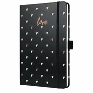 Naptár, A5, heti, 2026, kemény borító, SIGEL "Jolie", Dark love