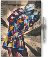 Naptár, tervező, A5, heti, DAYLINER, "InSpiral", graffiti