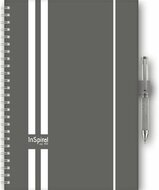 Naptár, tervező, A5, heti, DAYLINER, "InSpiral", szürke-fehér