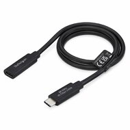 Startech - 60 cm-es USB-C hosszabbítókábel, 40 Gbps, 240 W töltés, 8K 60Hz/4K 240Hz - USB440GCMCF2F