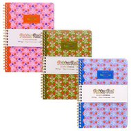 Spirálfüzet, A5, vonalas, 100 lap, PUKKA PAD "Floral Jotta Notebook", vegyes minta
