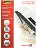 Meleglamináló fólia, 125 mikron, 83x113 mm, fényes, 100 db, FELLOWES, (100 db)