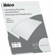 Meleglamináló fólia, 100 mikron, A3, fényes, IBICO "Medium", (100 db)