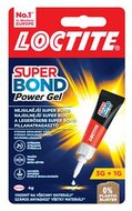 Pillanatragasztó gél, 4 g, HENKEL "Loctite Super Bond Power Gél"
