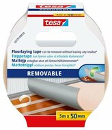 Ragasztószalag, kétoldalas, textilerősítésű, 50 mm x 5 m, TESA "Removable", (5 méter)