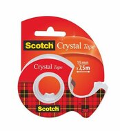 Ragasztószalag, adagolón, kézi, 19 mm x 7,5 m, 3M SCOTCH "Crystal", (7 méter)