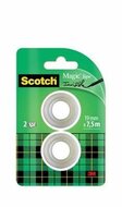 Ragasztószalag, 19 mm x 7,5 m, 3M SCOTCH "Magic tape 810", (2 db)