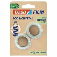 Ragasztószalag, 19 mm x 10 m, TESA "Eco&Crystal", átlátszó, (2 db)