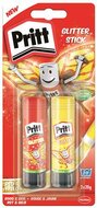 Ragasztóstift, 2x20 g, glitteres, HENKEL "Pritt"