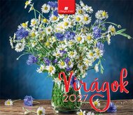 Naptár, asztali, havi, álló, mini, DAYLINER "Virágok"