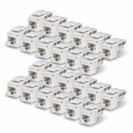 Startech - Cat6 Keystone Jack Modul, 24 db-os RJ45 Ethernet Keystone Aljzat - C6KEY110WHE24PK