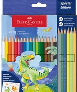 Faber-Castell Dinoszaurusz 18+6 db hatszögletű színesceruza készlet