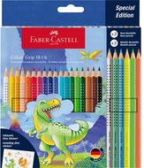 Faber-Castell Grip Dinoszaurusz 18+6 db háromszögletű színesceruza készlet