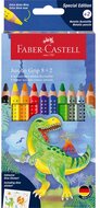 Faber-Castell Grip Jumbo Dinoszaurusz 8+2 db háromszögletű színesceruza készlet