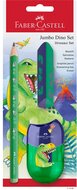 Faber-Castell Jumbo Dinoszaurusz HB háromszögletű grafitceruza szett