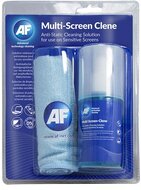 Tisztítófolyadék, képernyőhöz, mikroszálas nagy kendővel, pumpás, 200 ml, AF "Multi screen-clene"