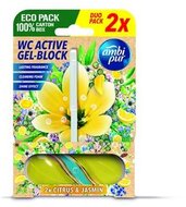 WC tisztító blokk, 2x45 g, AMBI PUR, citrus és jázmin, (2 db)