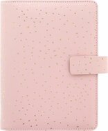 Kalendárium, gyűrűs, betétlapokkal, pocket méret, FILOFAX, "Confetti", rózsakvarc
