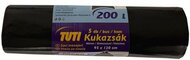 Szemeteszsák, extra erős, 200 l, 5 db, 95x120 cm, 38 µ, TUTI "Mega", fekete, (5 db)