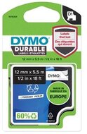 Feliratozógép szalag, 12 mm x 5,5 m, tartós, DYMO "D1", fehér-fekete