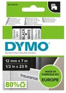 Feliratozógép szalag, 12 mm x 7 m, DYMO "D1", fehér-fekete