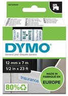 Feliratozógép szalag, 12 mm x 7 m, DYMO "D1", fehér-kék