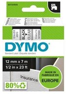 Feliratozógép szalag, 12 mm x 7 m, DYMO "D1", víztiszta-fekete