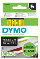 Feliratozógép szalag, 19 mm x 7 m, DYMO "D1", sárga-fekete
