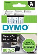 Feliratozógép szalag, 9 mm x 7 m, DYMO "D1", fehér-kék