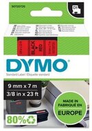 Feliratozógép szalag, 9 mm x 7 m, DYMO "D1", piros-fekete