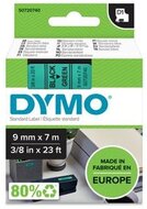 Feliratozógép szalag, 9 mm x 7 m, DYMO "D1", zöld-fekete