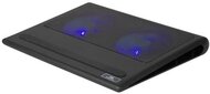 Notebook állvány, hűtőventilátorral, 17,3", RIVACASE "5557", fekete