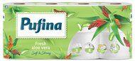 Toalettpapír, 3 rétegű, kistekercses, 8 tekercs, PUFINA "Aloe Vera", (8 tek)