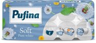 Toalettpapír, 2 rétegű, kistekercses, 10 tekercs, PUFINA "Soft White", illatmentes, (10 tek)