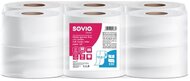 Toalettpapír, 2 rétegű, 124,8 m, 18 cm átmérő, SOVIO, hófehér, (12 tek)