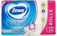 Toalettpapír, 3 rétegű, kistekercses, 24 tekercs, ZEWA "Deluxe", fehér, (24 tek)