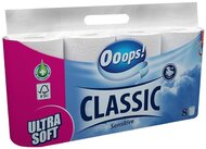 Toalettpapír, 3 rétegű, kistekercses, 8 tekercs, OOOPS "Classic", sensitive, (8 tek)